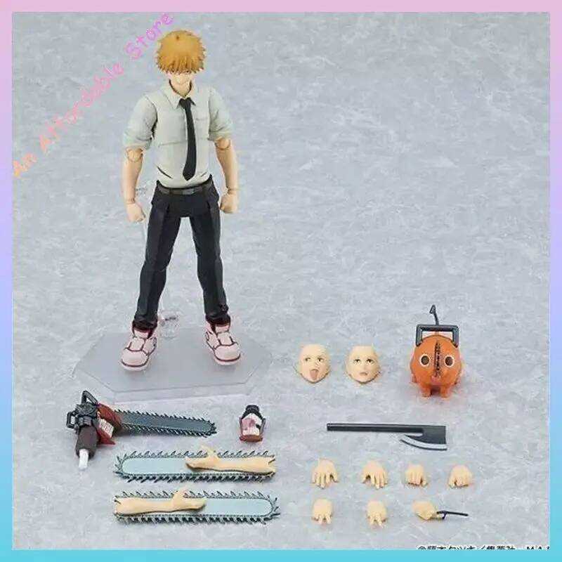 C Action Figure Figma 586 Chainsaw Man Anime Figures Denji Action Figure Pochita Toys For Boys Gift