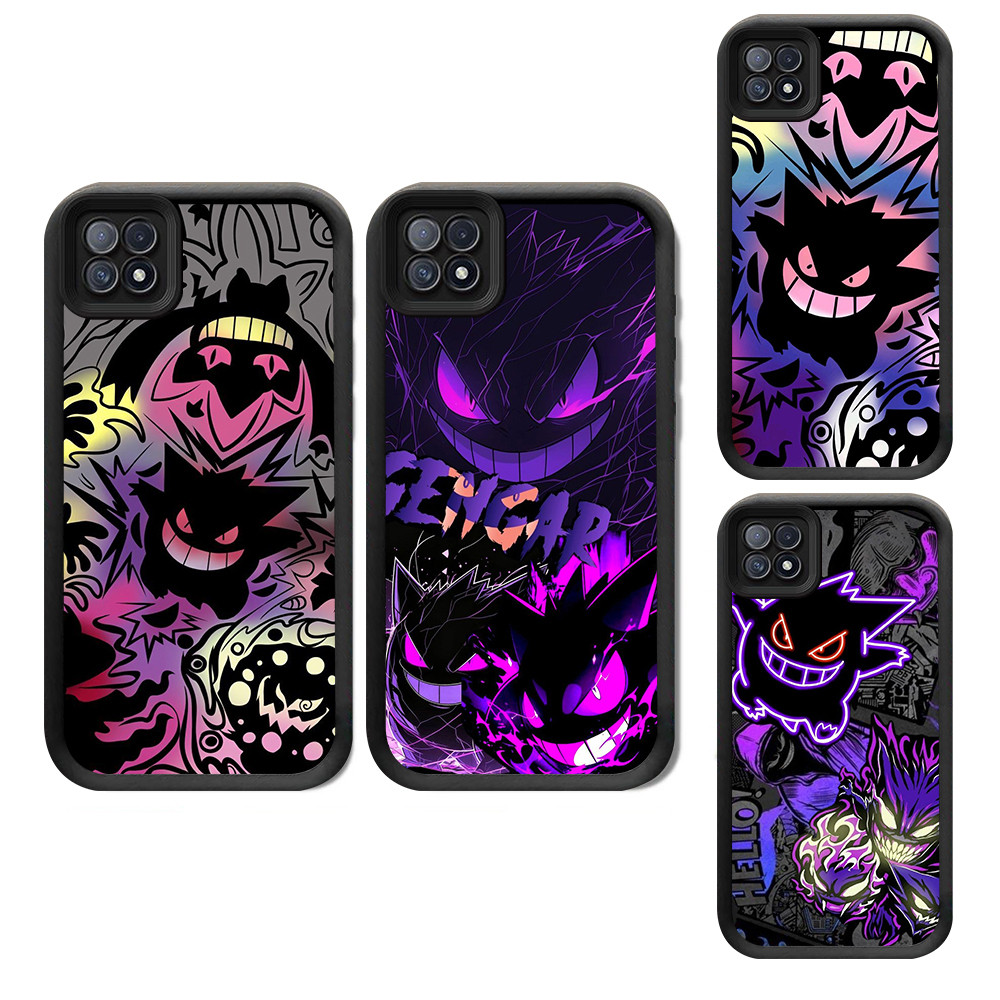 เคสสําหรับซิลิโคนสีดํา OPPO A55 A5 A54 A53 A53S A54S A52 A57 2020 FB-16 Gengar Pokemon