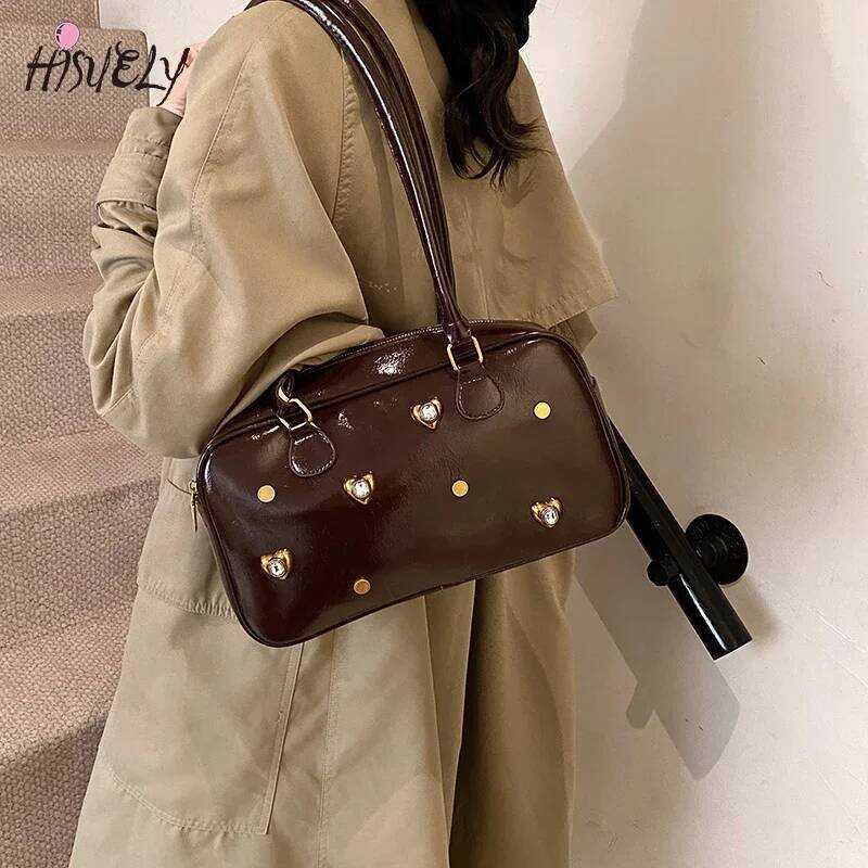 C Cute Diamond Design Underarm S For Women 2026 Y2k Korean Fashion Handbags And Purses Pu Leather L
