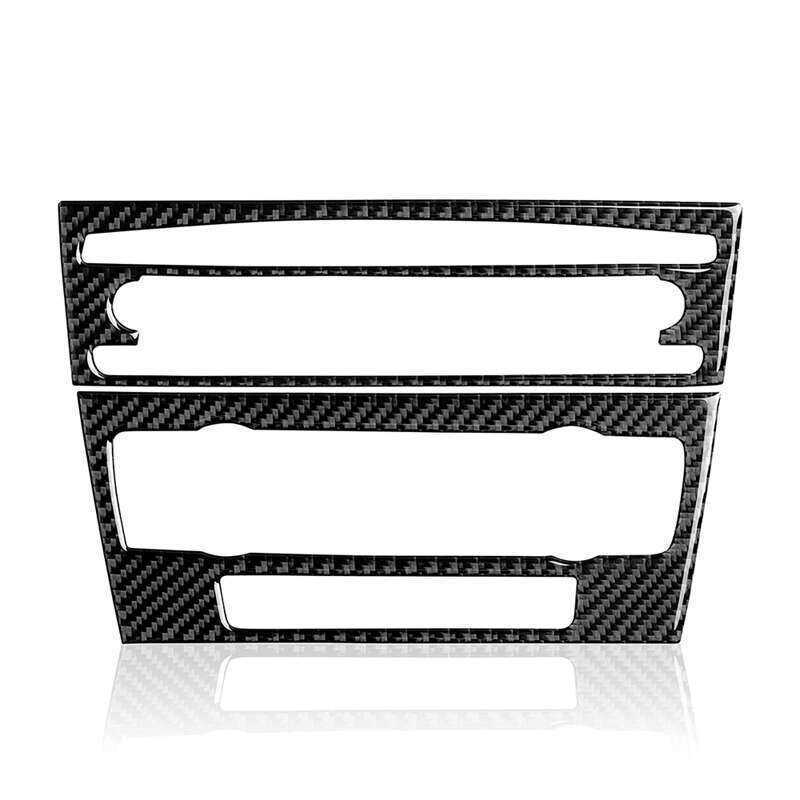 รถ CD คอนโซลแผงสติกเกอร์คาร์บอนไฟเบอร์ Decal Trim สําหรับ - 3 Series E90 E92 E93 2005-2012 อุปกรณ์เส