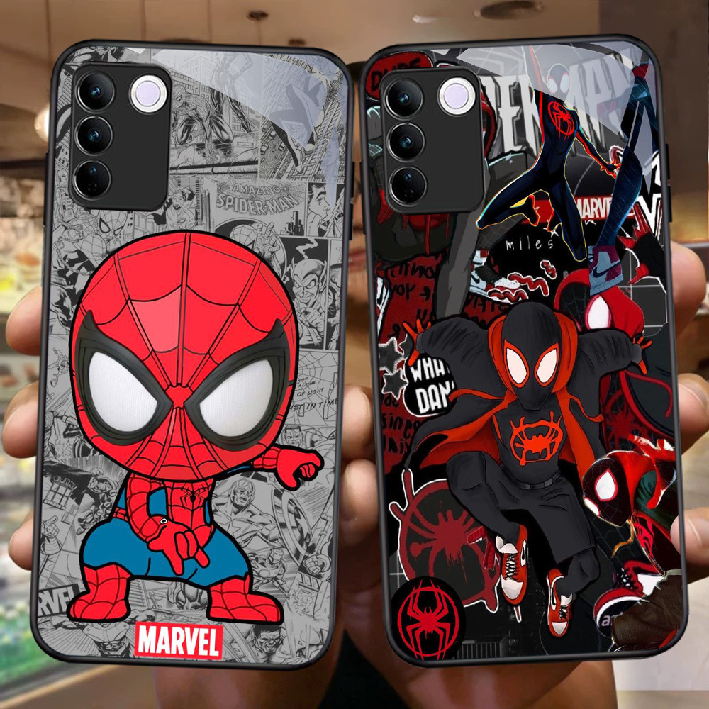 FB-21 Marvel Spider-Man HD Glass Case สําหรับ VIVO T3 V30 V23E V29E Y100 V23 V29 V27 Pro Lite 5G