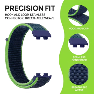 สายรัดแบบลูปไนลอน for Huawei Band 11 11 Pro/10 9 8 NFC/7 อุปกรณ์เสริมสายรัดกีฬาแบบปรับได้สำหรับเปลี่ยนใหม่