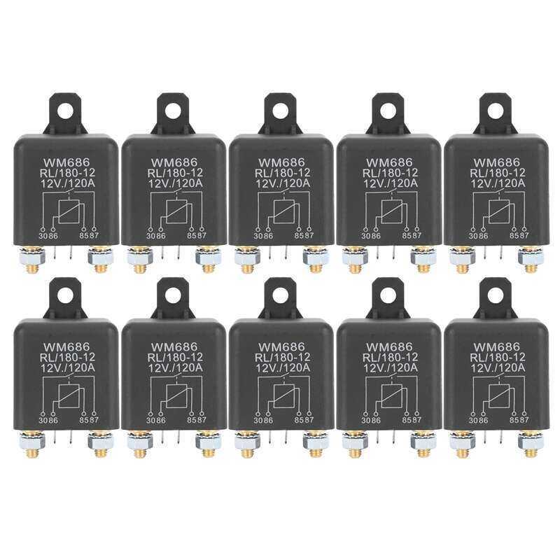 10X DC แบตเตอรี่แยกรีเลย์โหลดสําหรับรถบรรทุกรถยนต์ 12V / 120A Auto Pro Zone