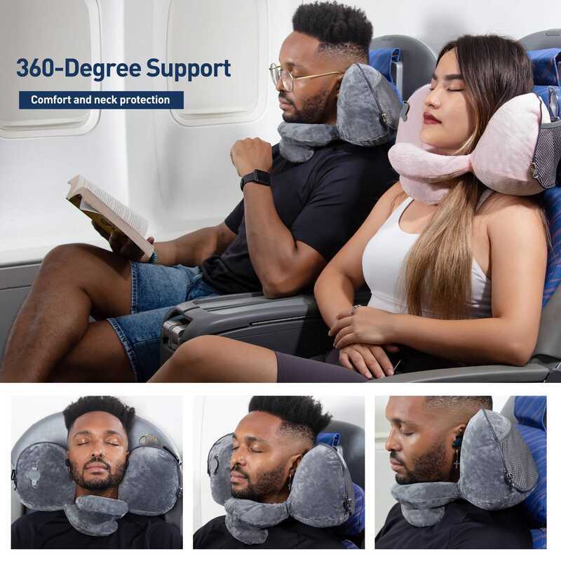 C Travel Inflatables Air Soft Cushion Trip Portable Innovative Products Back Port Foldable Blow Nec
