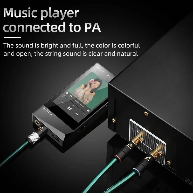 ATAUDIO HIFI 2.5 มม.Balance Male to 2 RCA Male Audio Adapter Cable 7N-OCC และสายสัญญาณเสียงชุบเงิน