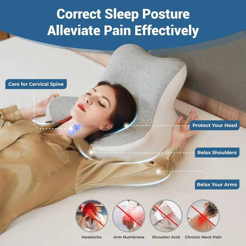 C Reading Pillow For Bed Lying Leaning And Prone Ergonomic Memory Foam Bed Wedge Pillow For Headboa