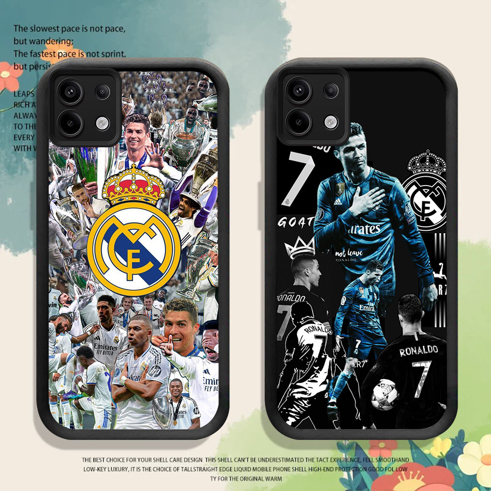 ปลอกสีดําสําหรับ Infinix HOT Zero Smart Note 8 40Pr 60 40 30 40Pro 7 Pro Plus 5G FB-9 CR7 Real Madri