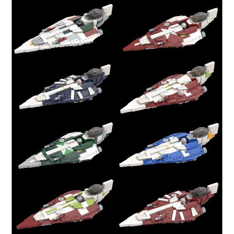 C NEW 300+Pcs MOC Building Block 75362 Shuttle Spaceship T-6 Birthday Gift For Children Frigate Ser