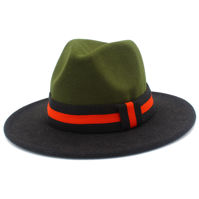 หมวก Fedora หมวกแจ๊สสําหรับผู้ชายและผู้หญิงสีเหลืองสีม่วงมัดย้อมหมวก Fedora หมวกฤดูใบไม้ร่วงคลาสสิก