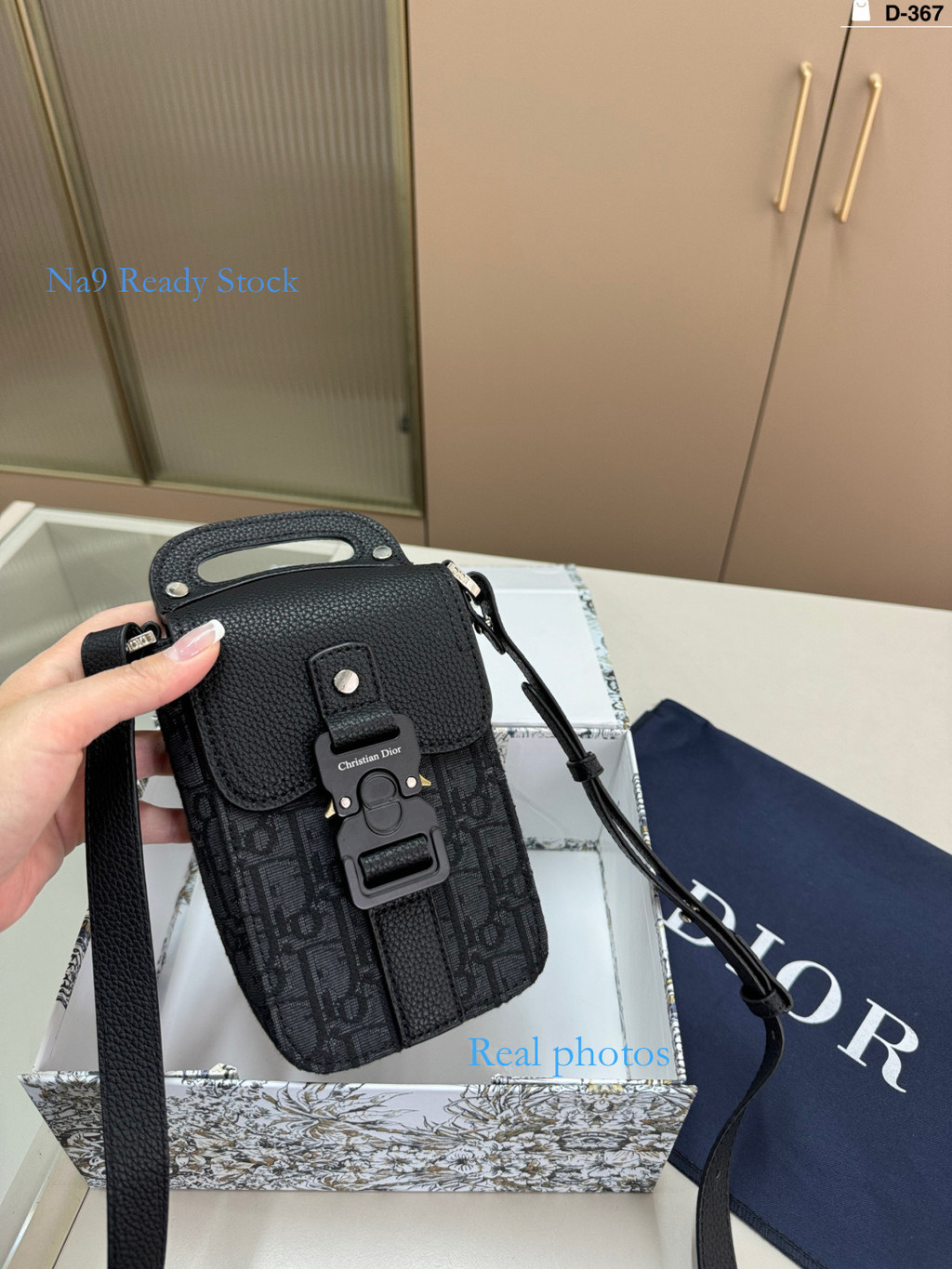 [na9 Ready Stock] Size: 11 x 17cm พร้อมกล่องพับ Classic Mobile Phone Bag กระเป๋าสะพาย Messenger Bag 