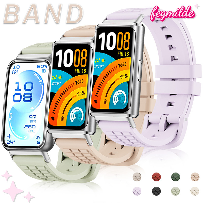 สายยางกีฬาซิลิโคน for Huawei Band 11 / Huawei Band 11 Pro อุปกรณ์เสริมสายรัดข้อมือสายเข็มข้อมือปรับได้