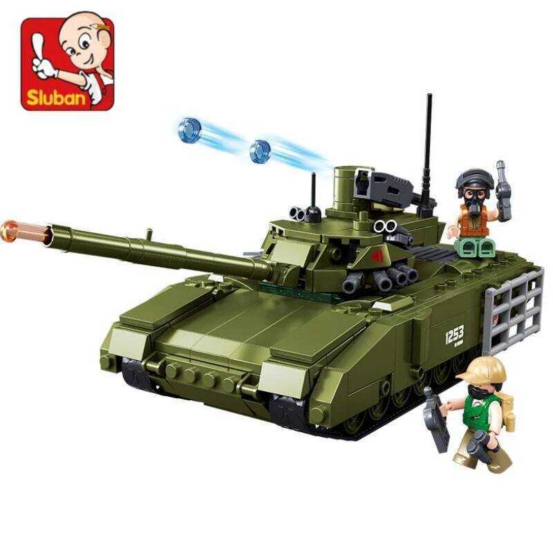 C Sluban 31Pcs T-14 Armata Main Battle Tank Military Building Bloc Set Eduional Army Model Bric Toy