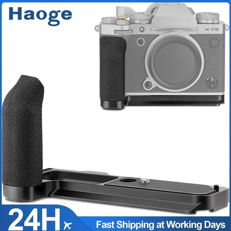 Haoge X-T5 Handle Grip สําหรับ Fujifilm X-T5 กล้อง L-Shape Grip, Arca Swiss ประเภทแผ่นสําหรับ DJI RS