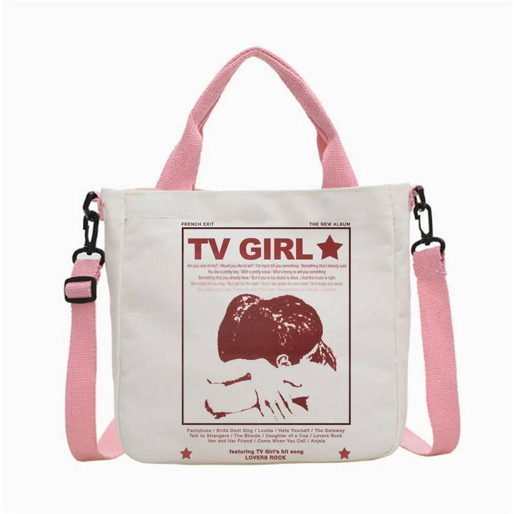 Tv Girl tote bag personnalisable shopping shopper femme