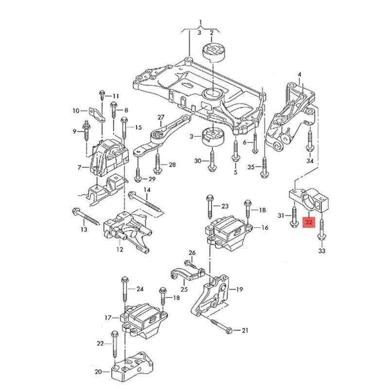 1 คู่คอนโทรลเมาท์ 1K0199231เจ 1เค0199232J สําหรับ A3 R32 กระต่าย 06-12 Traction Arm Bushing Auto Pro