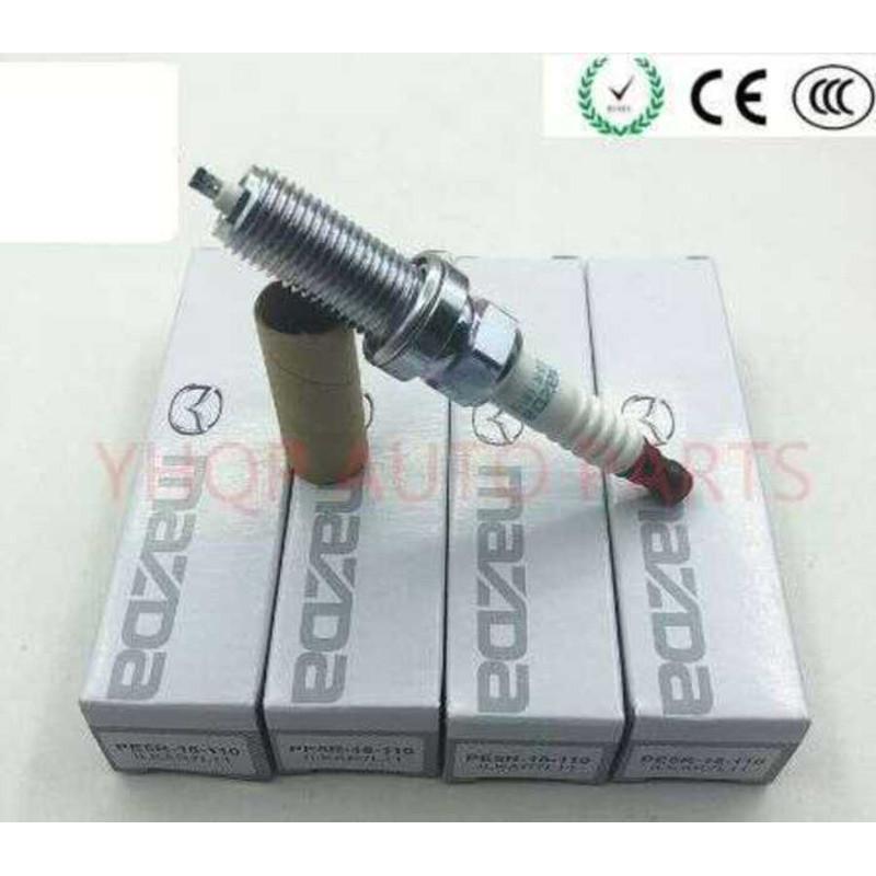4pcs ใหม่ Iridium Spark Plug สําหรับ MAZDA 2 6 CX-3 CX-5 MX-5 PE5R-18-110 Original Auto Pro Zone