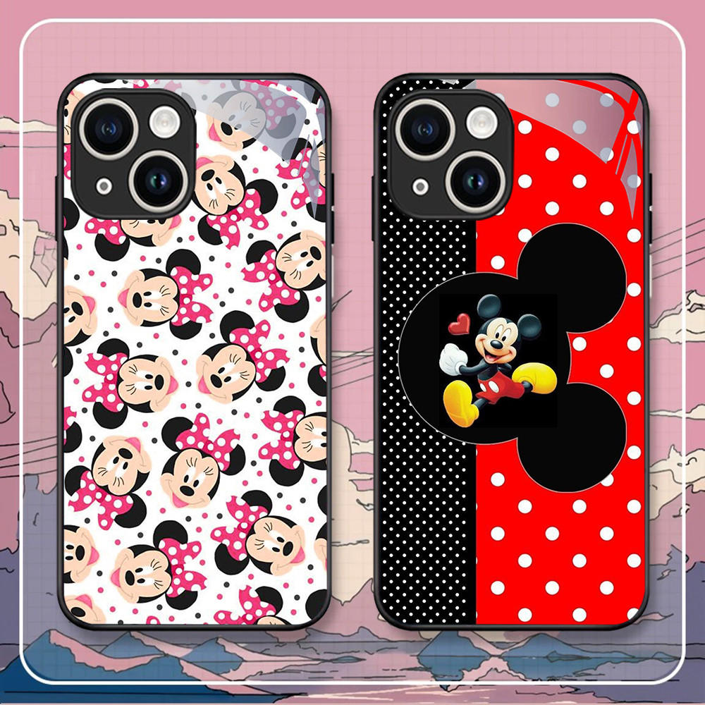 FB-22 Mikey Mouse HD Glass Case สําหรับ iPhone 13 11 12 Mini Pro Max