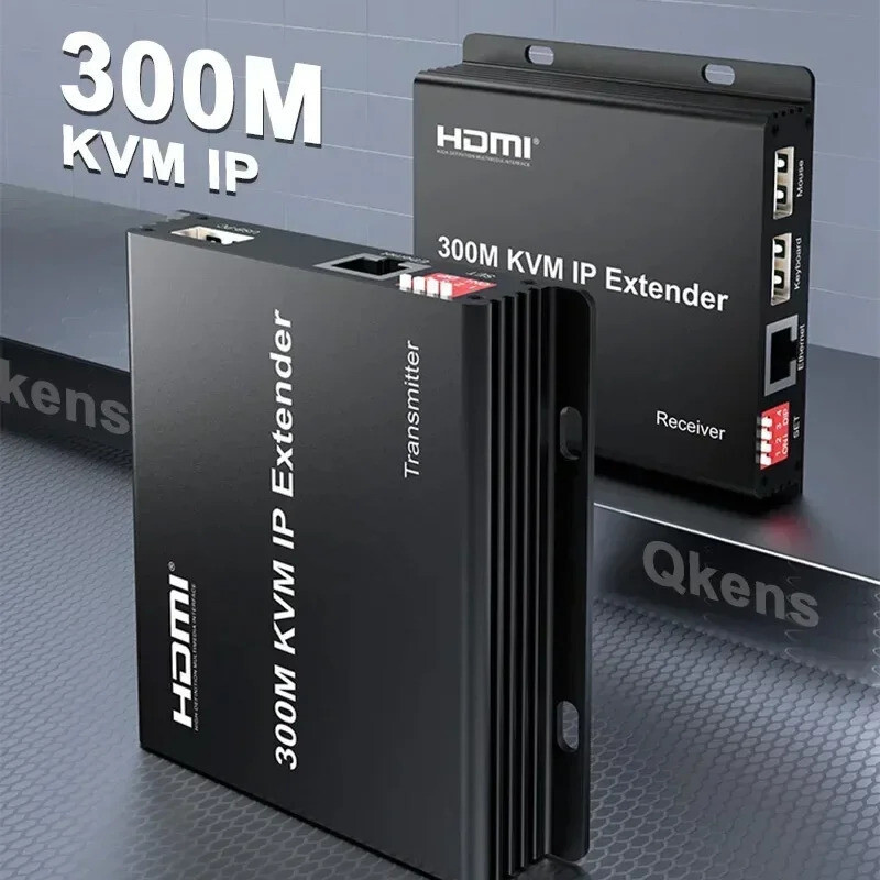 300M IP HDMI Extender Over Rj45 Cat5e Cat6 Ethernet สายเครื่องส่งสัญญาณวิดีโอ 300 M KVM IP Extender 