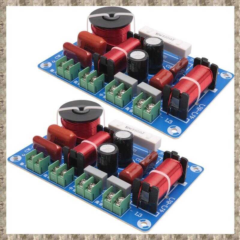 C 2Pcs 3-Way 250W 850/5200Hz Frequency Divider DIY Speaker Filter Circuit Treble Medium Hifi Stereo