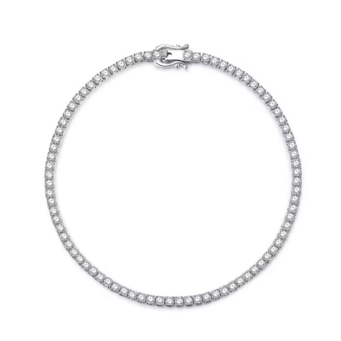 925 Sterling Silver Tennis Bracelet Women Luxury Colored Zircon Tennis Chain Bracelet Fine 925 Silv