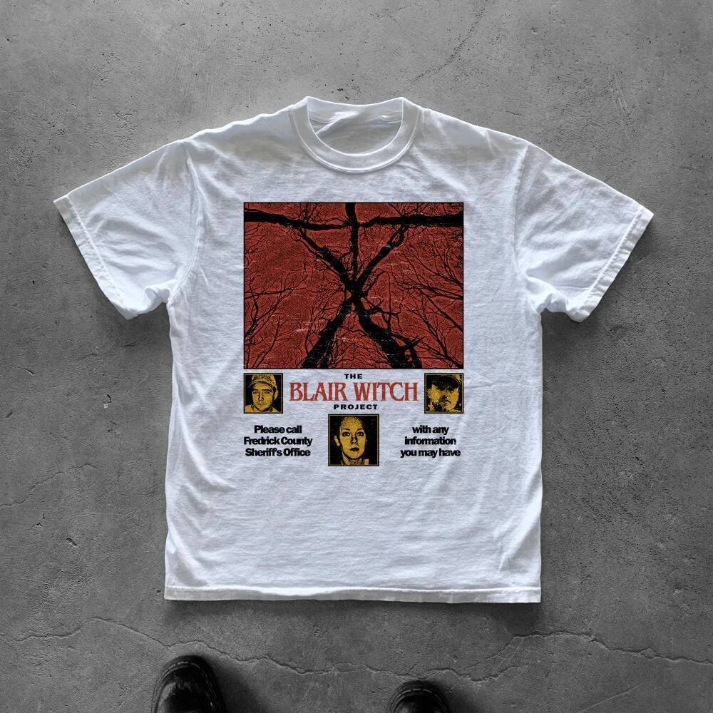 Blair Witch Project เสื้อยืด: เสื้อยืดหนังสยองขวัญย้อนยุค, สตรีทแวร์ผ้าฝ้ายแท้ unisex/เสื้อยืด วินเท