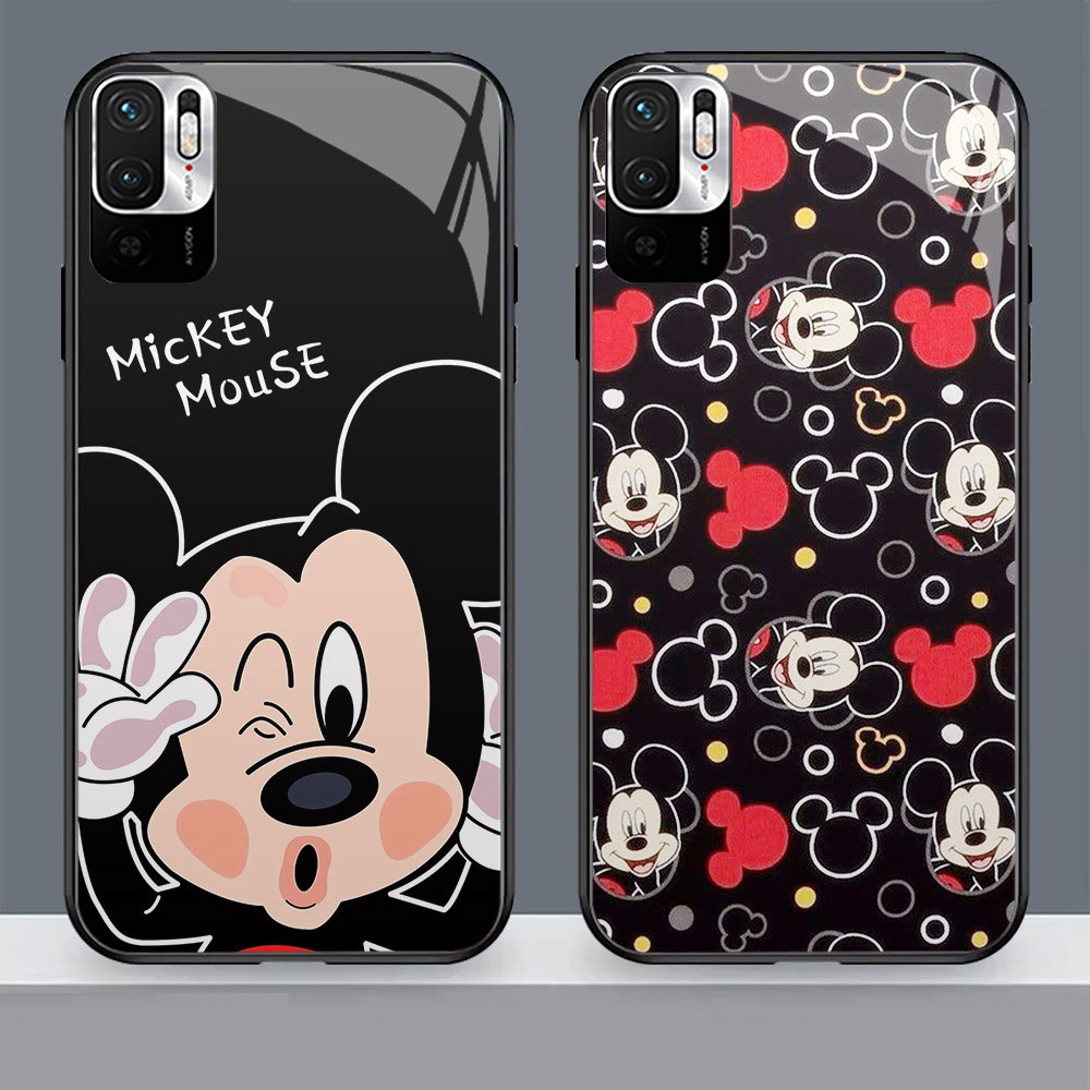 N-11 Mickey Mouse HD Glass Casing สําหรับ Xiaomi Redmi หมายเหตุ 11S 11 SE 10T 10 2022 Pro 5G กรณี