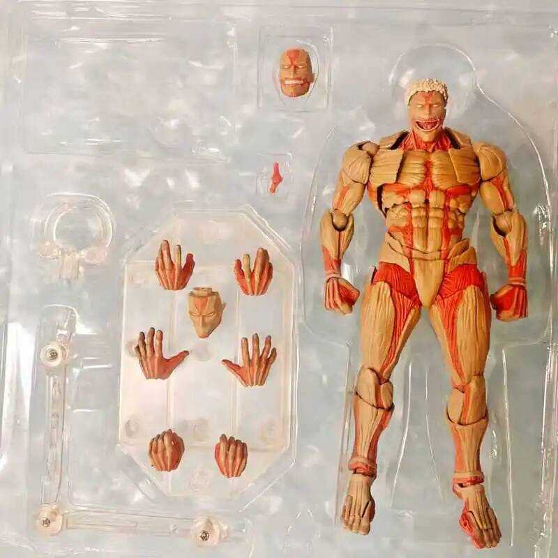 C Kaiyodo Attack On Titan Amazing Yamaguchi Revoltech Armored Titan Reiner Anime Action Figure Mode