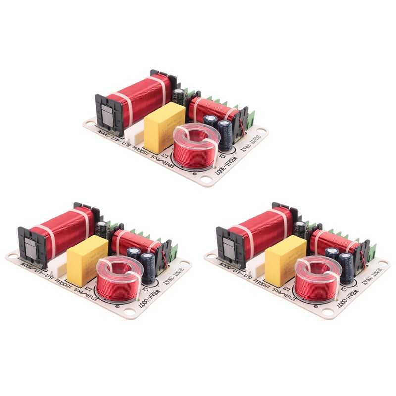C 3X 3 Way Speaker Frequency Divider 300W Hifi Crossover Filter Frequency Distributor For DIY Home