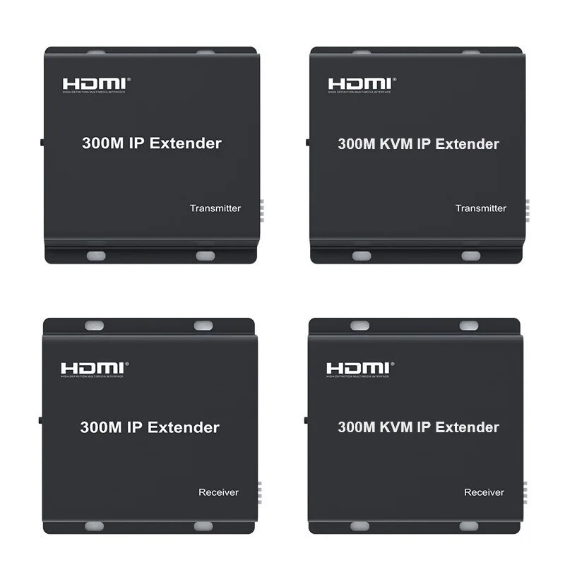 300M IP HDMI Extender Over Rj45 Cat5e Cat6 Ethernet สายเครื่องส่งสัญญาณวิดีโอ 300 M KVM IP Extender 