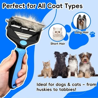 Benepaw 3 in 1 Grooming เครื่องมือ Undercoat Rake Dematting Comb Deshedding แปรงสําหรับสุนัขแมว All Coat ประเภทพับได้