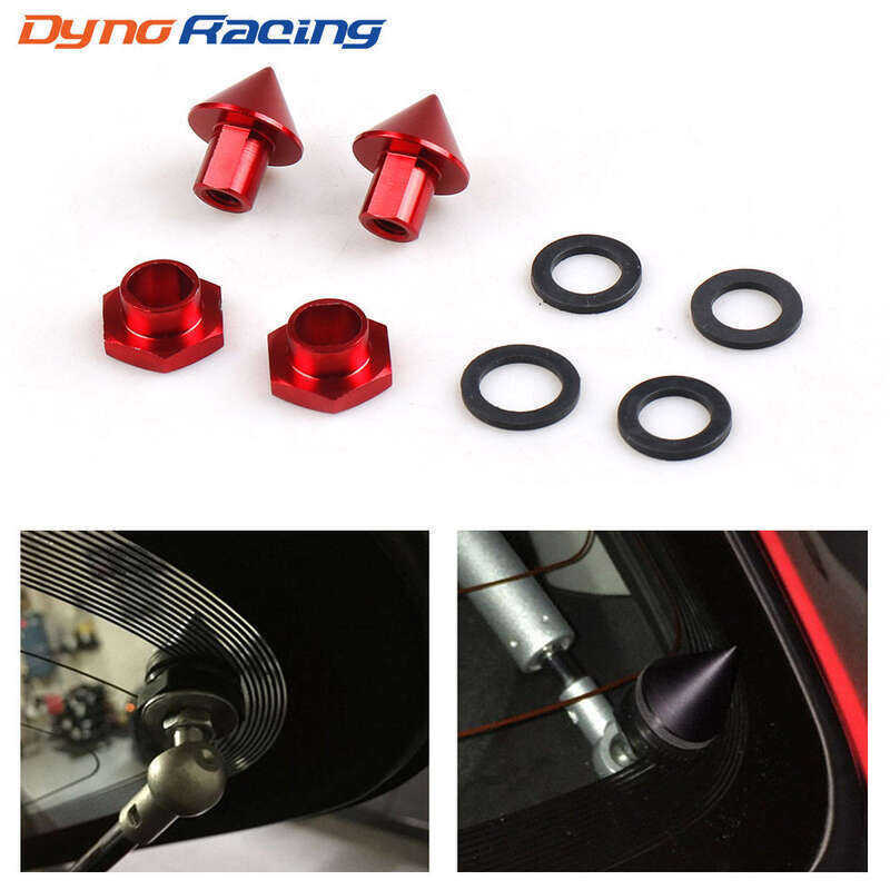 อลูมิเนียมสีแดงกระจกด้านหลัง Strut ฮาร์ดแวร์ชุดสําหรับ Honda Civic 92-95 3Dr Hatchback EG6 CRV Auto 