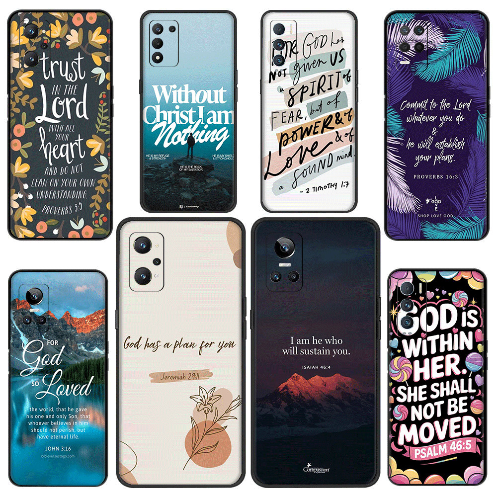 สําหรับRealme 3 5 6 7 8 Pro 5i 5s Q 6i 7i TPUเคสโทรศัพท์นุ่มฝาครอบป้องกันพระเยซูคริสต์แรงบันดาลใจ (H