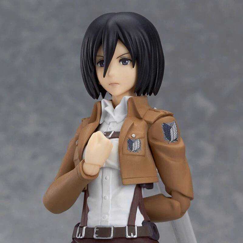 C Anime Figure Attack On Titan Mikasa·Ackerman Standing Holding Sword Detachable Model Toy PVC Coll