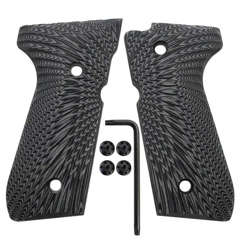 1pair G10 Grips 92fs Grips , 92 Fs, M9, 92a1, 96a1, Full Size Gun Grips with Screws , Sunburst Text