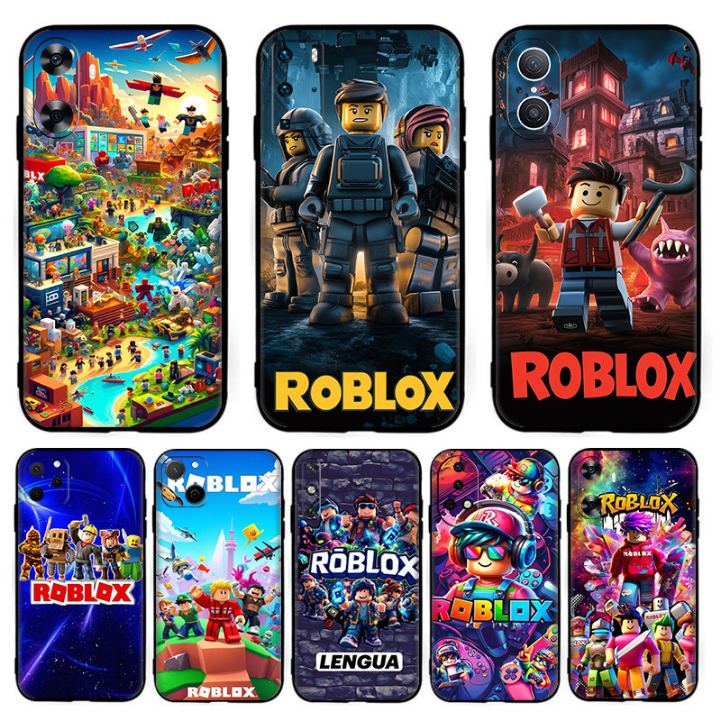 สําหรับ Huawei Nova 2i 2 Lite 3 3i 4E 5i 5T 7 10 SE 8i Y61 Cool การ์ตูนอะนิเมะ roblox นุ่มสีดํา TPU 