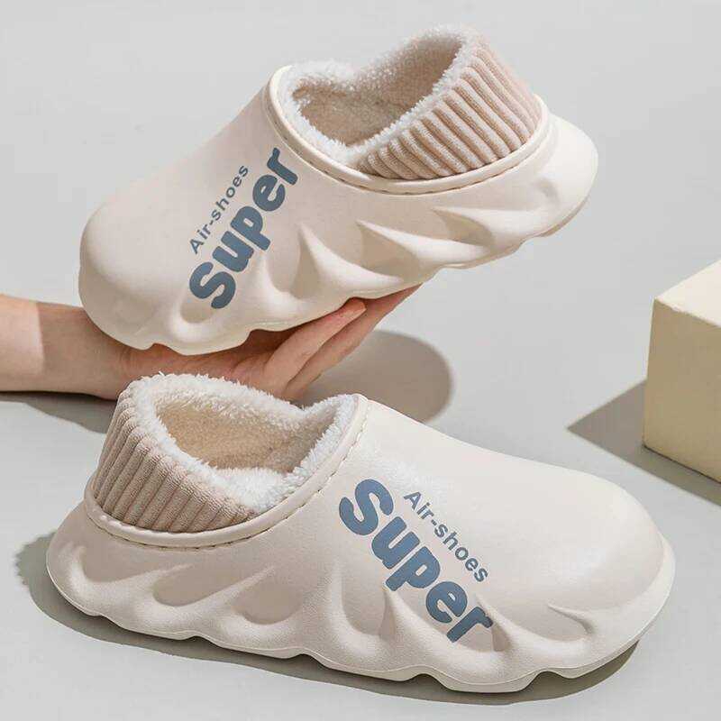 C New Winter Men Warm Shoes Home Cotton Shoes Outdoor Waterproof Couple Snow Shoes Women Casual Sho