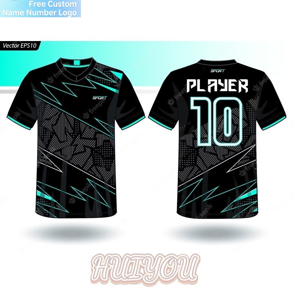 Baju Bola สีดําเสื้อกีฬาเสื้อฟุตบอลที่กําหนดเองชื่อและหมายเลข Jersey Bola ฟุตบอลมาเลเซีย Baju Sukan 