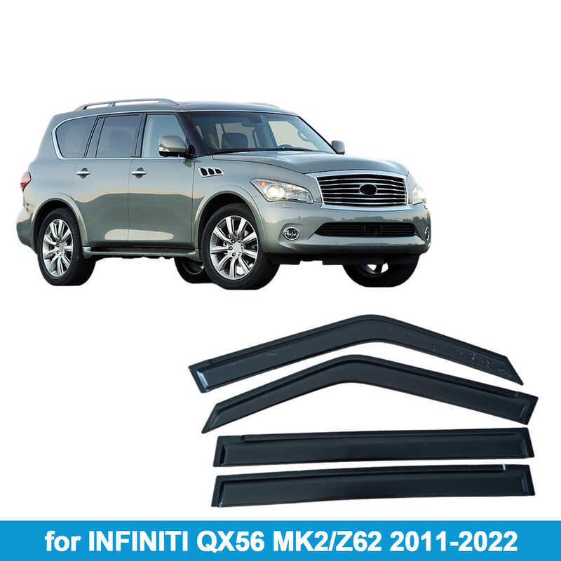 เหมาะสําหรับ INFINITI INFINITI QX56 Z62 2011-2013 Rain Block Side Window Deflector Rain Eyebrow