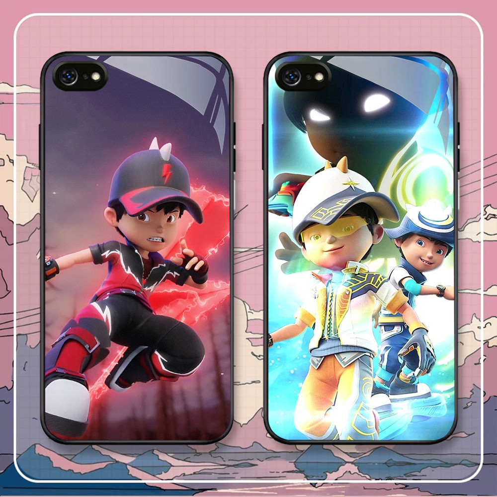 FB-7 BoBoiBoy The Movie HD Glass CaseสําหรับiPhone SE 6S 6 7 XS 8 Max Plus 2020 2022