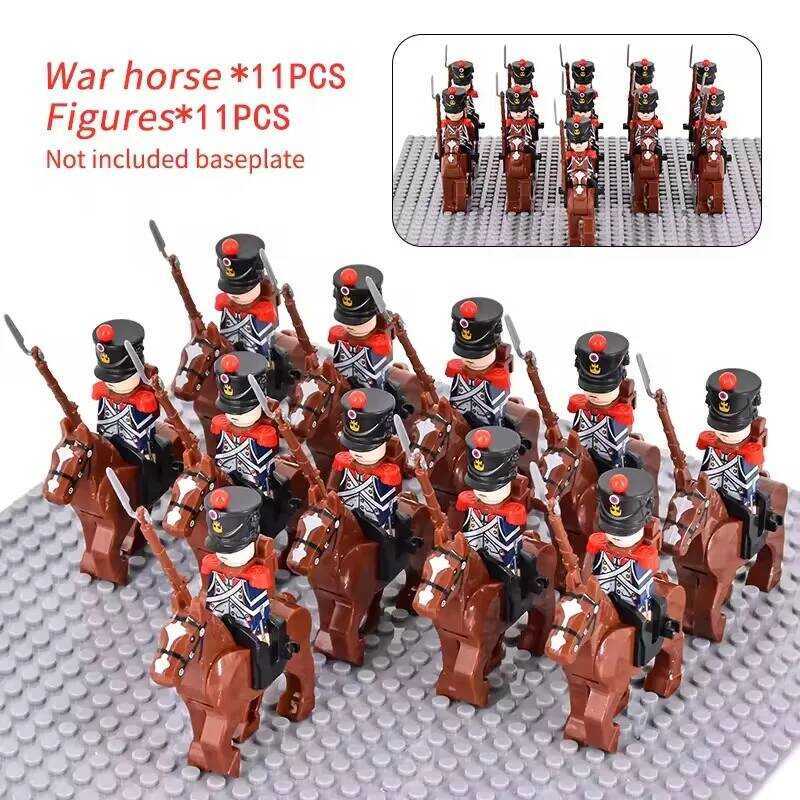 C 10Pcs Napoleonic Wars Military Soldiers Building Bloc Ww2 Mini Figures French British Fusilier Ri