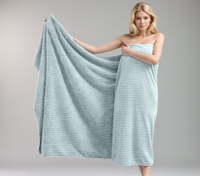 ขนาดใหญ่ 105 * 200 ซม.ผู้ใหญ่ผ้าเช็ดตัว Star Stripe Design Soft Quick-Drying ผ้าเช็ดตัวผ้าเช็ดตัวในครัวเรือนเหมาะสําหรับผู้ชายผู้หญิง