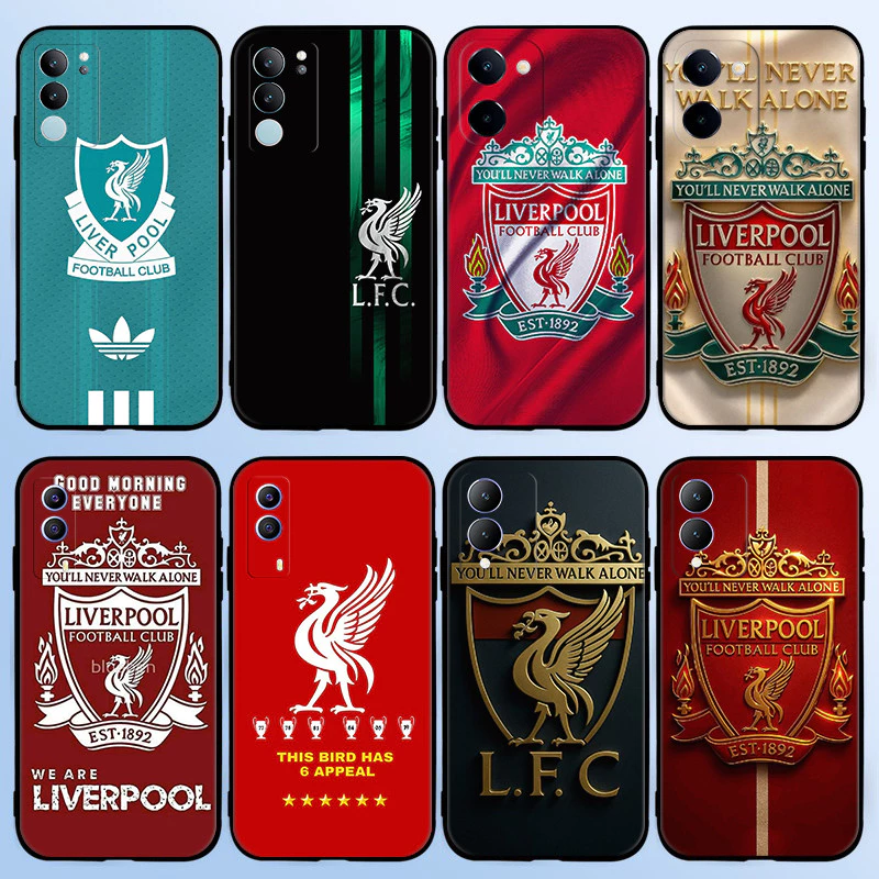 สําหรับ Vivo Y18 Y18S Y18E Y19s Y20 Y30 Y21t Y21 Y33S Y21S Y22 Y22S Y27 Y27S Y28 Liverpool Football Club TPU ซิลิโคนอ่อนนุ่มเคสโทรศัพท์สีดํา 5Y5