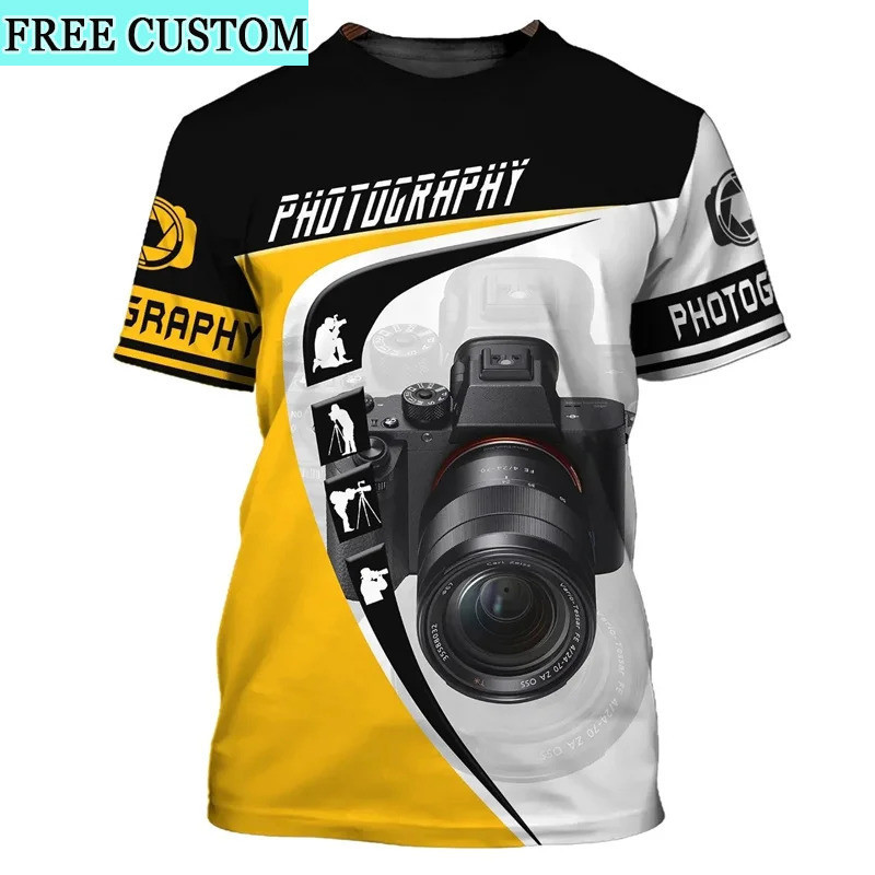 เสื้อยืดลายพิมพ์ 3D แขนสั้น O-คอ สำหรับชาย ฤดูร้อน