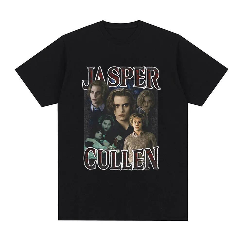 ภาพยนตร์ Twilight Jasper Cullen Vampire Robert Pattinson Edward Cullen เสื้อยืดผู้ชายผู้หญิง Vintage