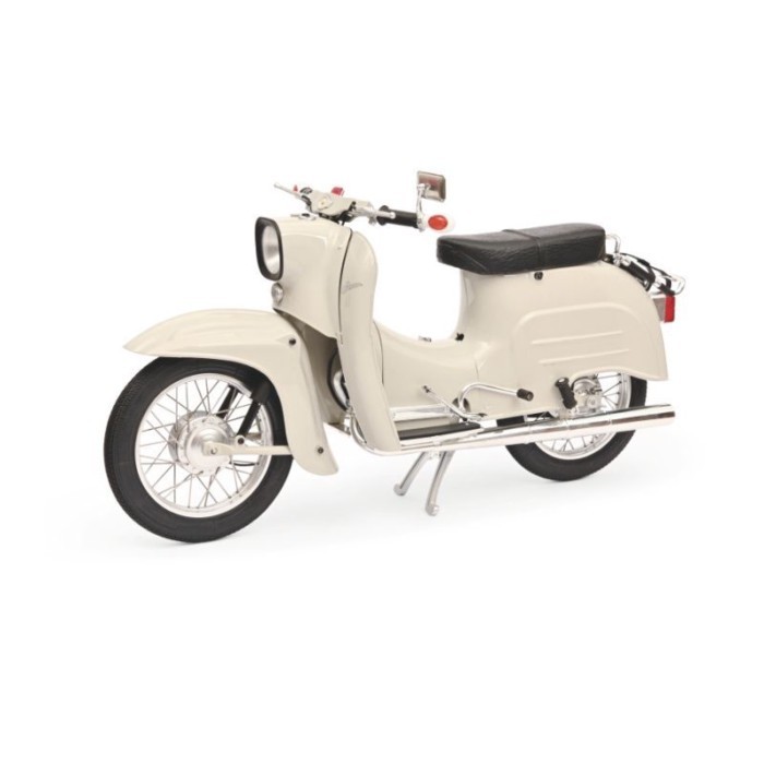 Schuco Schuco 1: 5 Simson Simson Schwalbe โมเดลรถมอเตอร์ไซค์โลหะผสมสีขาว