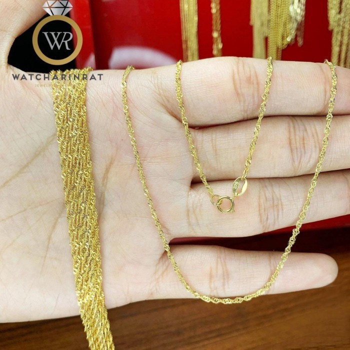 สร้อยอิตาลี 9K ลายดิสโก้ กลาง