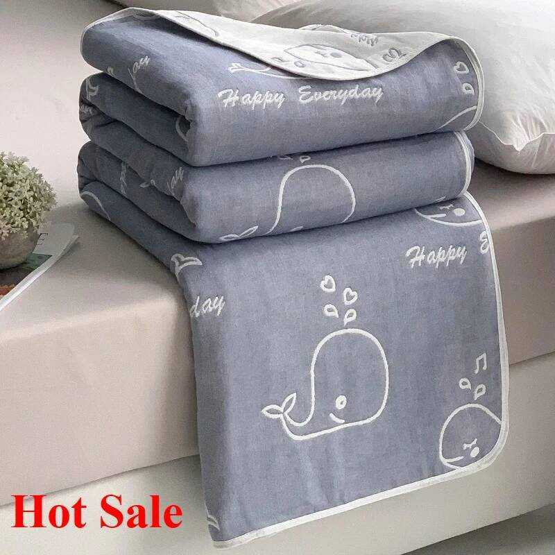 C Cotton Six-Layer Yarn Xia Quilt Pure Cotton Towel Quilt Empty Blanket Nap Blanket Blanket