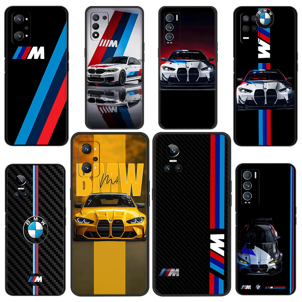 สําหรับRealme 3 5 6 7 8 Pro 5i 5s Q 6i 7iความเข้ากันได้TPUเคสโทรศัพท์นุ่มฝาครอบป้องกันรถสปอร์ตรถBMW
