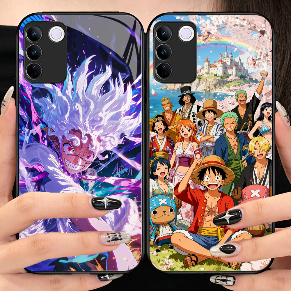 O-28 Luffyกระจกนิรภัยเคสโทรศัพท์VIVO V30 V29 V29E Y100 T3 V23E Y200E Y200 V27 V23 V27E Pro Lite 5G