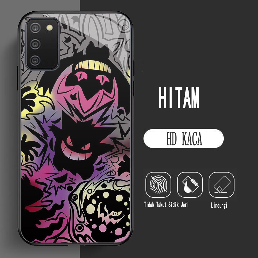 Y-8 Pokemon Gengar HD Glass Casing สําหรับ Samsung A03S A51 M02S A71 A31 A02S Case
